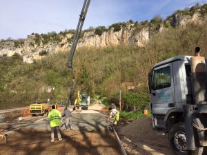 Béton Theron en pleine intervention sur un ouvrage de Génie Civil